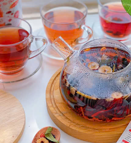 Trà gạo lứt đông trùng